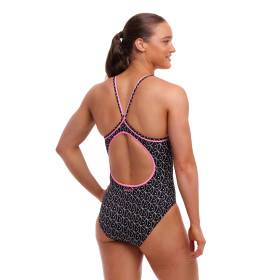 Maillot Menstruel Natation FUNKITA Summer Fish Dos Diamond Secure - Maillot de bain Femme Natation 1 piece