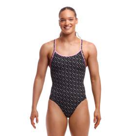 Maillot Menstruel Natation FUNKITA Summer Fish Dos Diamond Secure - Maillot de bain Femme Natation 1 piece