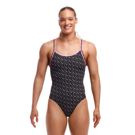 FUNKITA Summer Fish Dos Diamond Secure - Maillot de bain Femme Natation 1 piece | Les4Nages