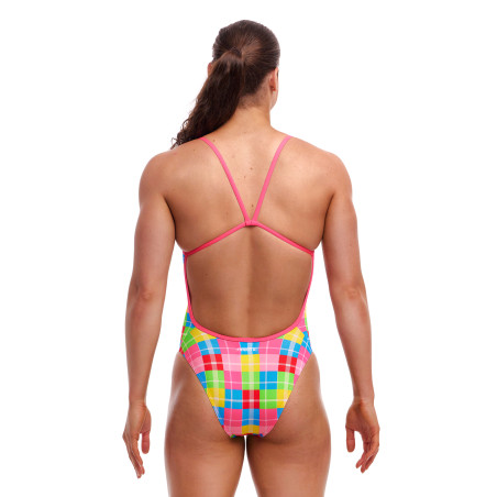 FUNKITA Party Patch Dos Single Strength - Maillot de bain Femme Natation 1 piece | Les4Nages