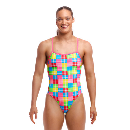 FUNKITA Party Patch Dos Single Strength - Maillot de bain Femme Natation 1 piece | Les4Nages