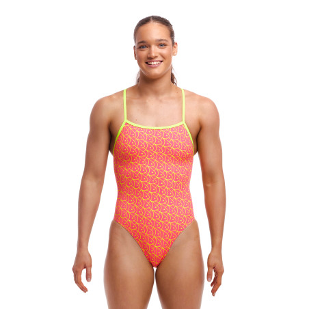 FUNKITA Swim School Dos Single Strength - Maillot de bain Femme Natation 1 piece | Les4Nages