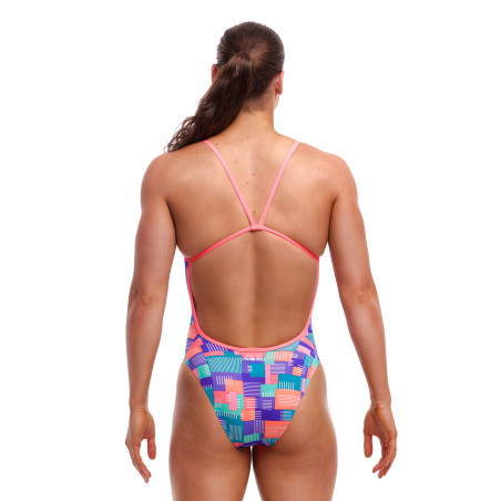 FUNKITA Giga Bit Dos Single Strength - Maillot de bain Femme Natation 1 piece | Les4Nages