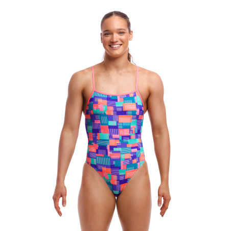 FUNKITA Giga Bit Dos Single Strength - Maillot de bain Femme Natation 1 piece | Les4Nages