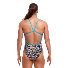 FUNKITA White Walker Dos Single Straps - Maillot de bain Femme Natation 1 piece