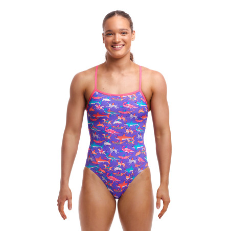 FUNKITA Doggie Paddle Dos Single Straps - Maillot de bain Femme Natation 1 piece | Les4Nages