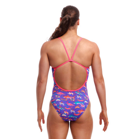 FUNKITA Doggie Paddle Dos Single Straps - Maillot de bain Femme Natation 1 piece | Les4Nages