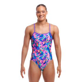 FUNKITA Birds Gone Wild Dos Single Straps - Maillot de bain Femme Natation 1 piece