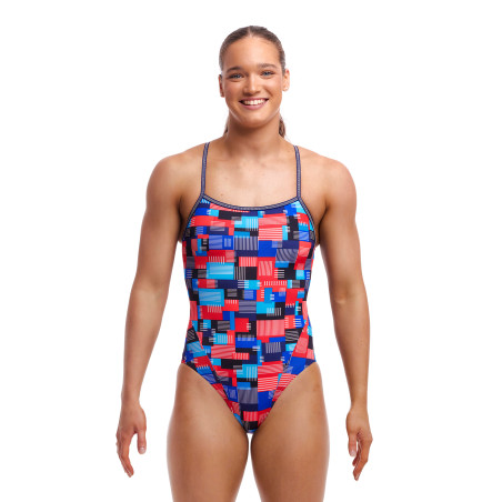 FUNKITA Motherboard Dos Single Straps - Maillot de bain Femme Natation 1 piece | Les4Nages