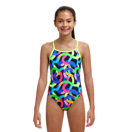 FUNKITA (8-14ans) Got Worms Dos Diamond Back - Maillot de bain Natation Fille 1 piece | Les4Nages