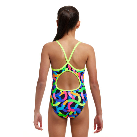 FUNKITA (8-14ans) Got Worms Dos Diamond Back - Maillot de bain Natation Fille 1 piece | Les4Nages