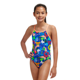 FUNKITA (8-14ans) Blues Baby Dos Diamond Back - Maillot de bain Natation Fille 1 piece