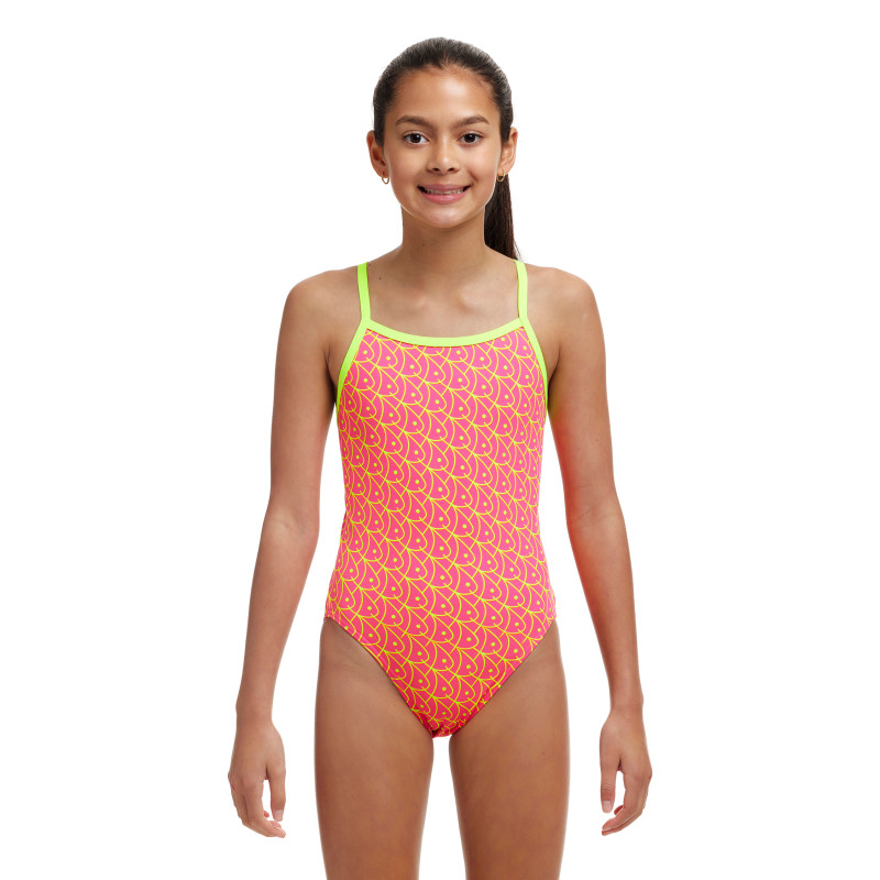 FUNKITA (8-14ans) Swim School Dos Single Straps - Maillot de bain Natation Fille 1 piece | Les4Nages