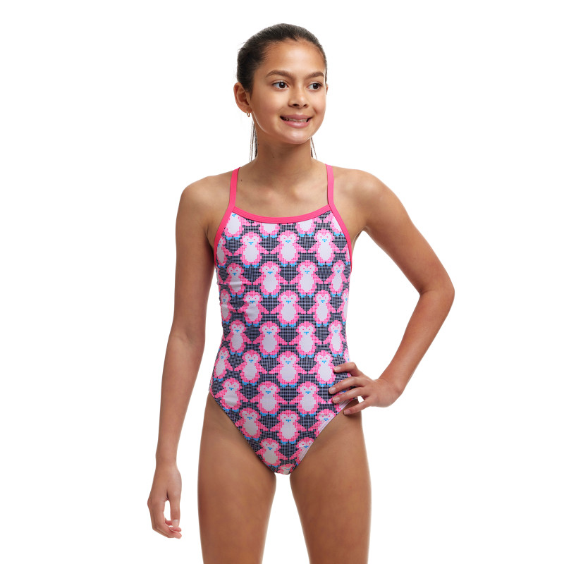 FUNKITA (8-14ans) Pen Guy Dos Single Straps - Maillot de bain 1 piece Fille | Les4Nages