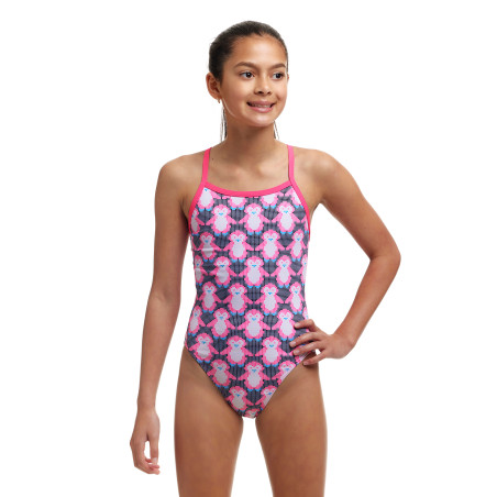 FUNKITA (8-14ans) Pen Guy Dos Single Straps - Maillot de bain Natation Fille 1 pieceFille | Les4Nages