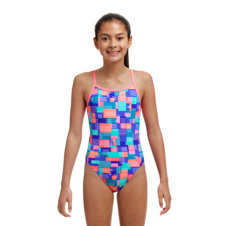 FUNKITA (8-14ans) Giga Bit Dos Single Straps - Maillot de bain 1 piece Fille | Les4Nages