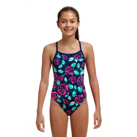 FUNKITA (8-14ans) Feeling Rosy Dos Single Straps - Maillot de bain 1 piece Fille | Les4Nages