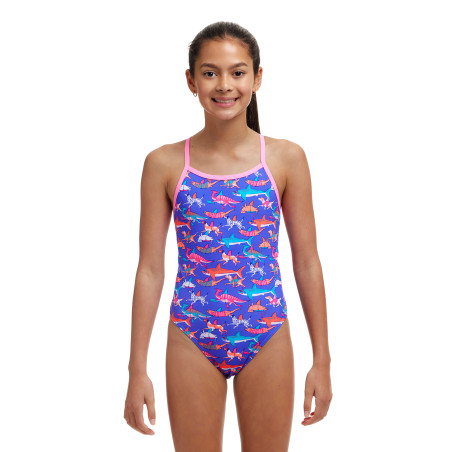 FUNKITA (8-14ans) Doggie Paddle Dos Single Straps - Maillot de bain 1 piece Fille | Les4Nages