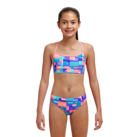 Funkita (6-14 ans) Giga Bit Swim Crop Top Sports Brief 2 pieces - Maillot de bain Natation Fille 2 pieces | Les4Nages