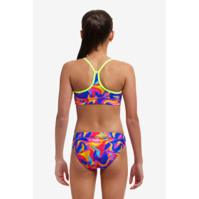 Funkita (6-14 ans) Summer Swirl Swim Crop Top Sports Brief 2 pieces - Maillot de bain Natation Fille 2 pieces