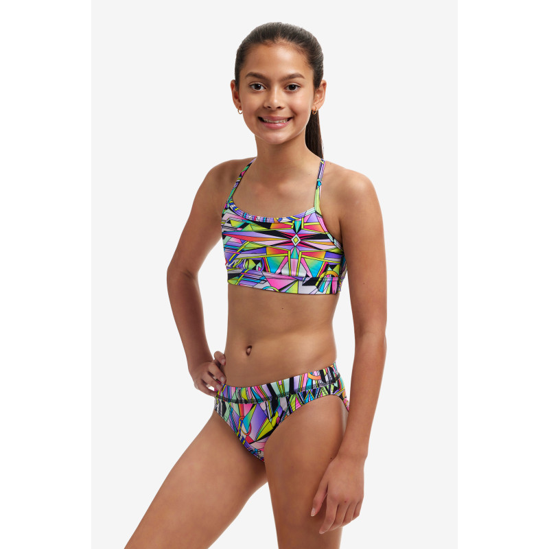 Funkita (6-14 ans) Scissor Kick Swim Crop Top Sports Brief 2 pieces - Maillot de bain Natation Fille 2 pieces | Les4Nages