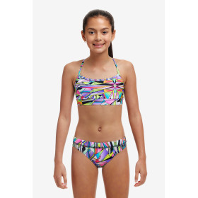 Funkita (6-14 ans) Scissor Kick Swim Crop Top Sports Brief 2 pieces - Maillot de bain Natation Fille 2 pieces