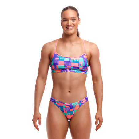 FUNKITA Giga Bit Swim Crop Top Hipster Brief - Maillot de bain 2 pieces | Les4Nages