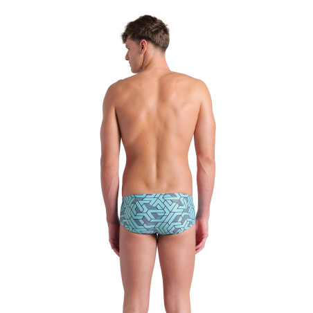 Arena ESCAPE Swim Low Waist Short Black Water Blue - Boxer Natation Homme | Les4Nages