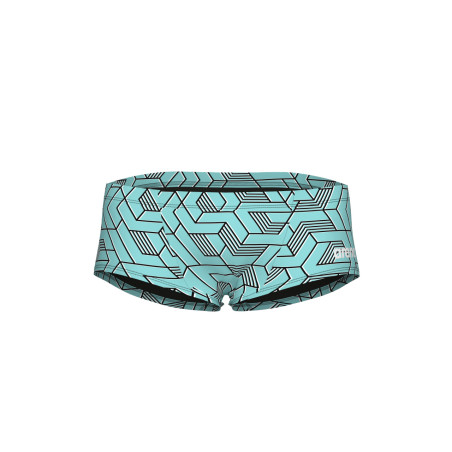 Arena ESCAPE Swim Low Waist Short Black Water Blue - Boxer Natation Homme | Les4Nages