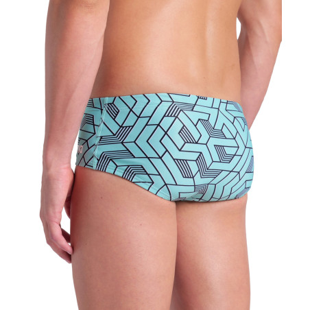 Arena ESCAPE Swim Low Waist Short Black Water Blue - Boxer Natation Homme | Les4Nages