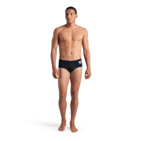 ARENA One biglogo Low waist short Black Silver  - Boxer Natation Homme