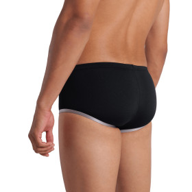 ARENA One biglogo Low waist short Black Silver  - Boxer Natation Homme