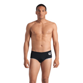 ARENA One biglogo Low waist short Black Silver  - Boxer Natation Homme