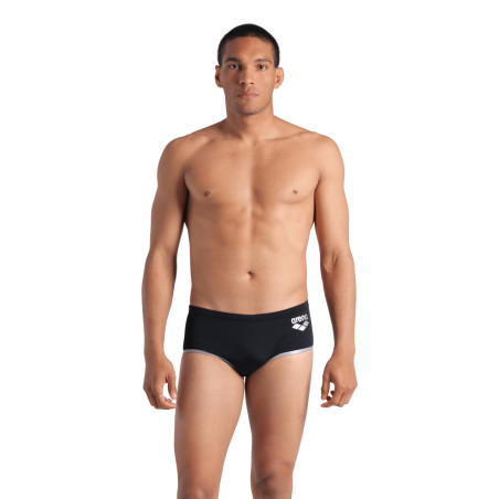 ARENA One biglogo Low waist short Black Silver - Boxer Natation Homme | Les4Nages