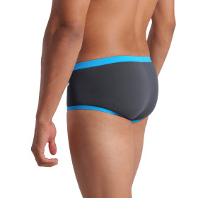 ARENA One biglogo Low waist short Asphalte Turquoise  - Boxer Natation Homme