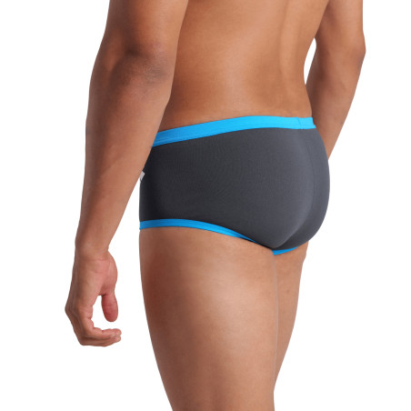 ARENA One biglogo Low waist short Asphalte Turquoise - Boxer Natation Homme | Les4Nages