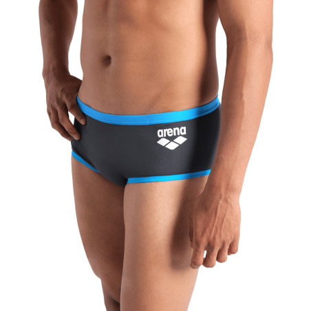 ARENA One biglogo Low waist short Asphalte Turquoise - Boxer Natation Homme | Les4Nages