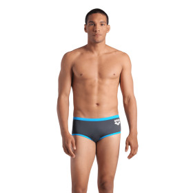 ARENA One biglogo Low waist short Asphalte Turquoise  - Boxer Natation Homme