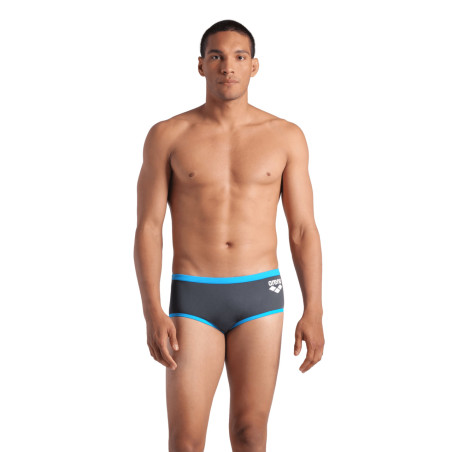 ARENA One biglogo Low waist short Asphalte Turquoise - Boxer Natation Homme | Les4Nages