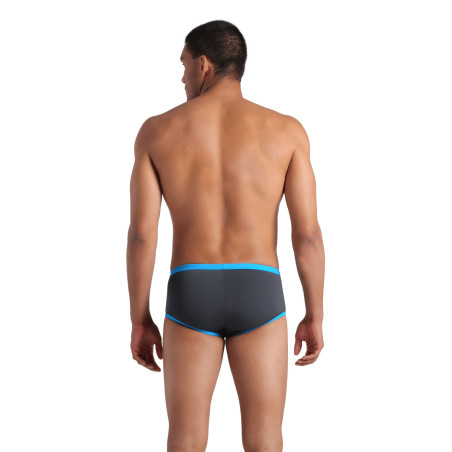 ARENA One biglogo Low waist short Asphalte Turquoise - Boxer Natation Homme | Les4Nages