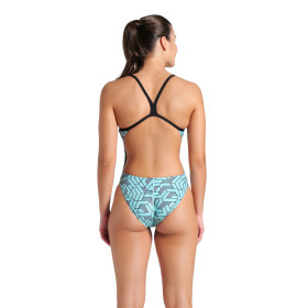 Arena ESCAPE CHALLENGE Back Black Water Blue  -  Maillot Natation Femme