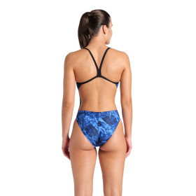 Arena TEAM CRACKLE Challenge back Black Team Royal   -  Maillot Natation Femme