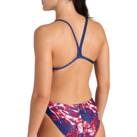 Arena TEAM CRACKLE Challenge back Navy Team Red White Blue   -  Maillot Natation Femme