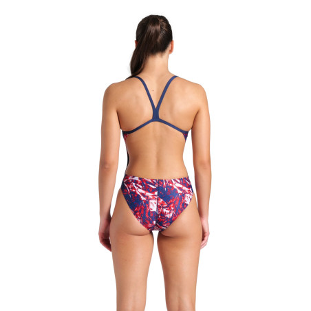 Arena TEAM CRACKLE Challenge back Navy Team Red White Blue - Maillot Natation Femme | Les4Nages