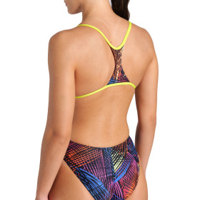 Arena ENERGY SWIMSUIT BOOSTER BAck Soft Green Black Multi     -  Maillot Natation Femme