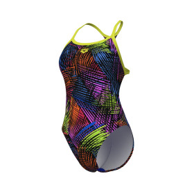 Arena ENERGY SWIMSUIT BOOSTER BAck Soft Green Black Multi     -  Maillot Natation Femme