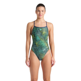 Arena ENERGY SWIMSUIT BOOSTER BAck Navy Green Multi     -  Maillot Natation Femme