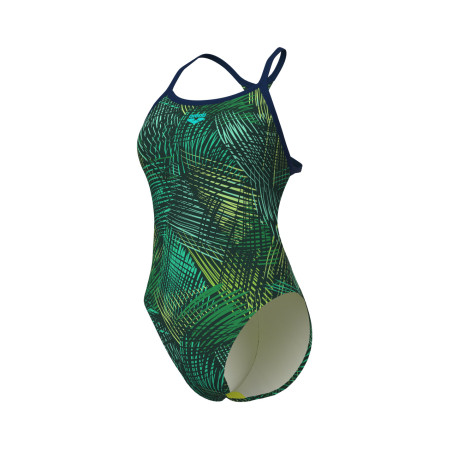 Arena ENERGY SWIMSUIT BOOSTER BAck Navy Green Multi - Maillot Natation Femme | Les4Nages