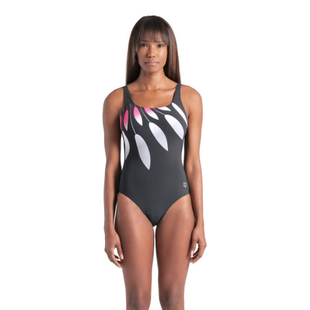 Arena Bodylift GIULIANA SQUARED Back Night Grey - Maillot Aquagym et Piscine Bodylift | Les4Nages