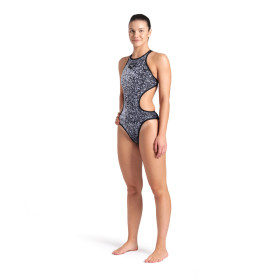 Arena ONE Paints Tech Back - Black White Black    -  Maillot Natation Femme